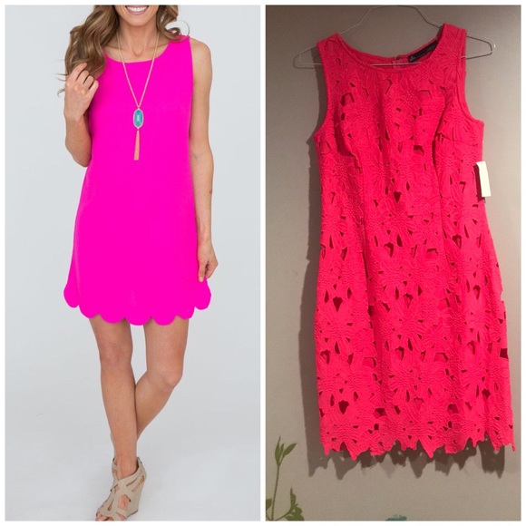 Chetta B Dresses & Skirts - Hot Pink Layered Dress